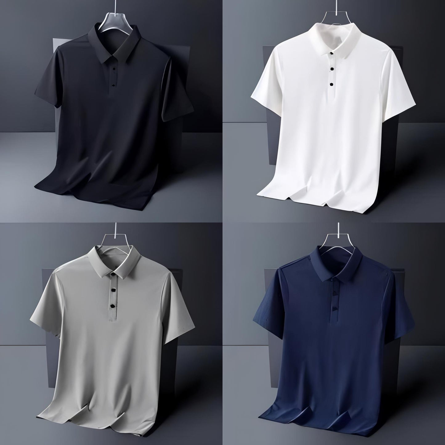 Men's Premium Polo T-Shirts – Pack of 4